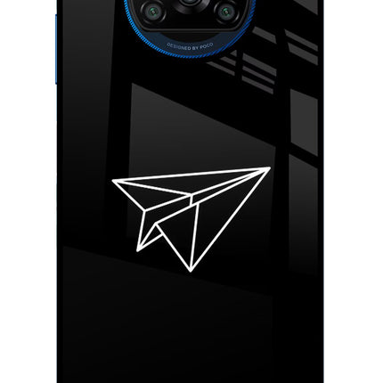 Paper Plane White Poco X3/X3 Pro Glass Case