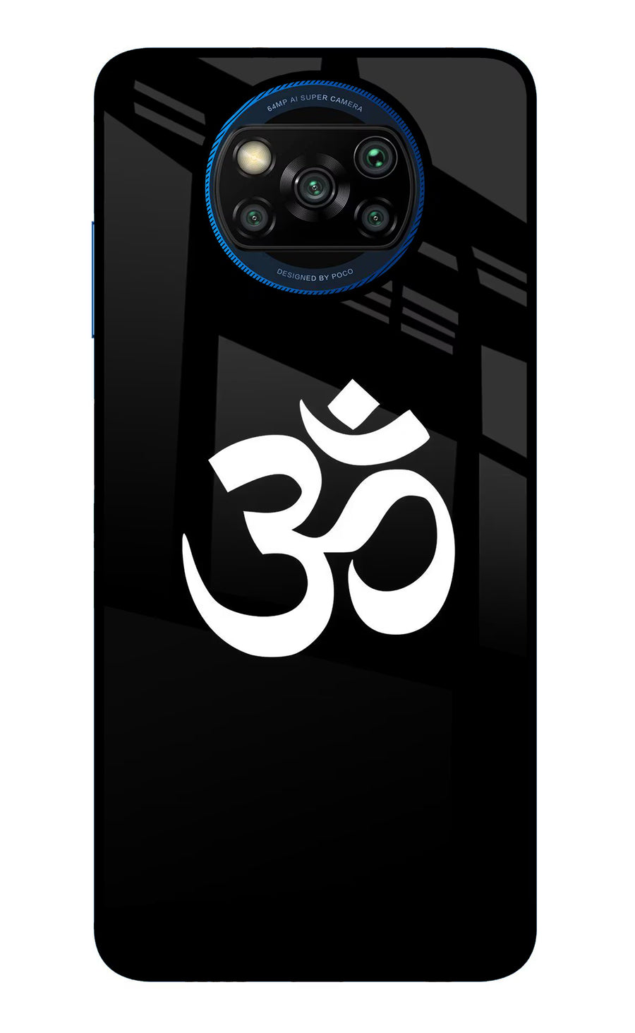 Om Poco X3/X3 Pro Back Cover, Glass case