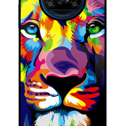 Lion Poco X3/X3 Pro Glass Case Back Cover by Casekaro