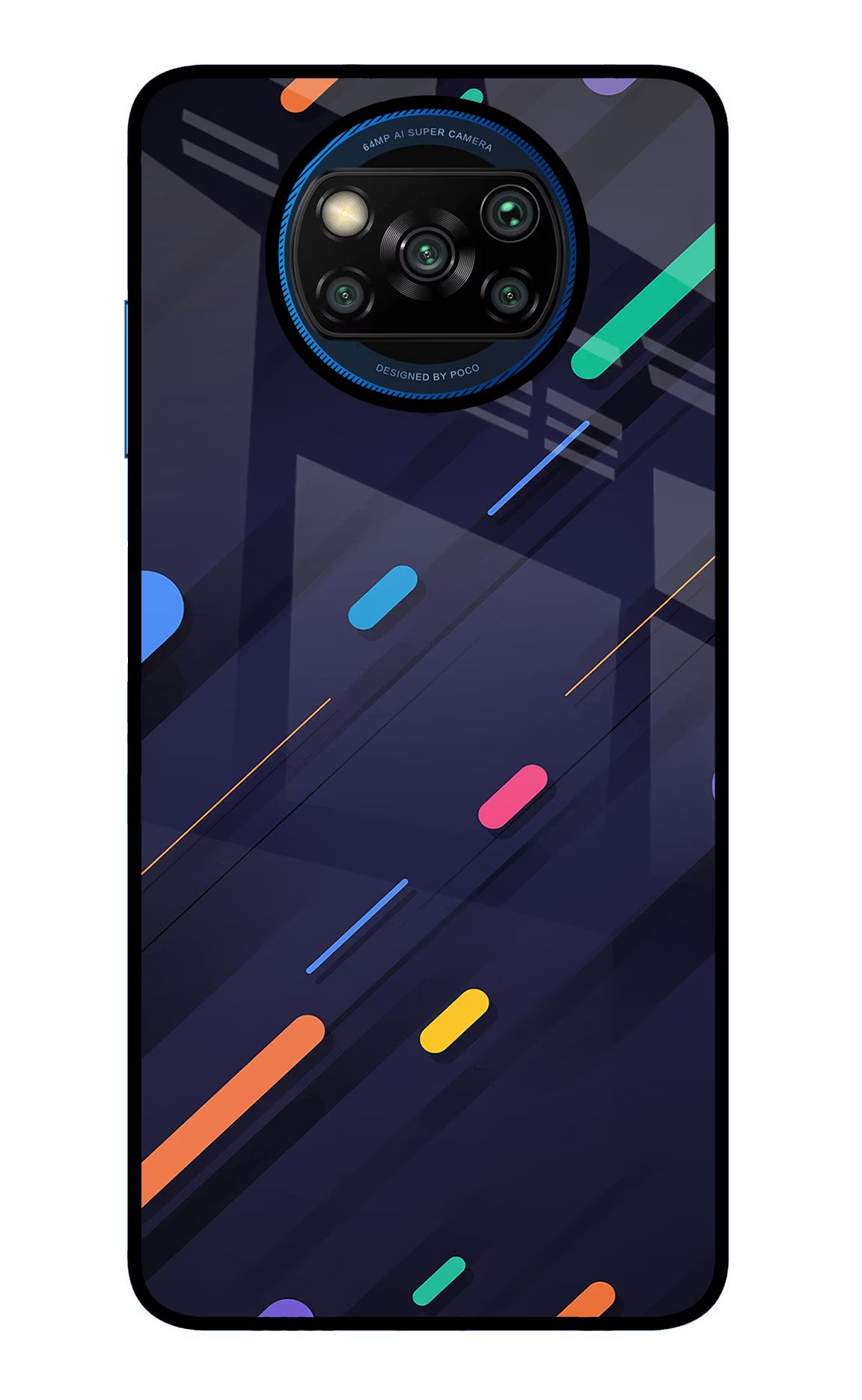 Abstract Design Poco X3/X3 Pro Glass Case Back Cover by Casekaro