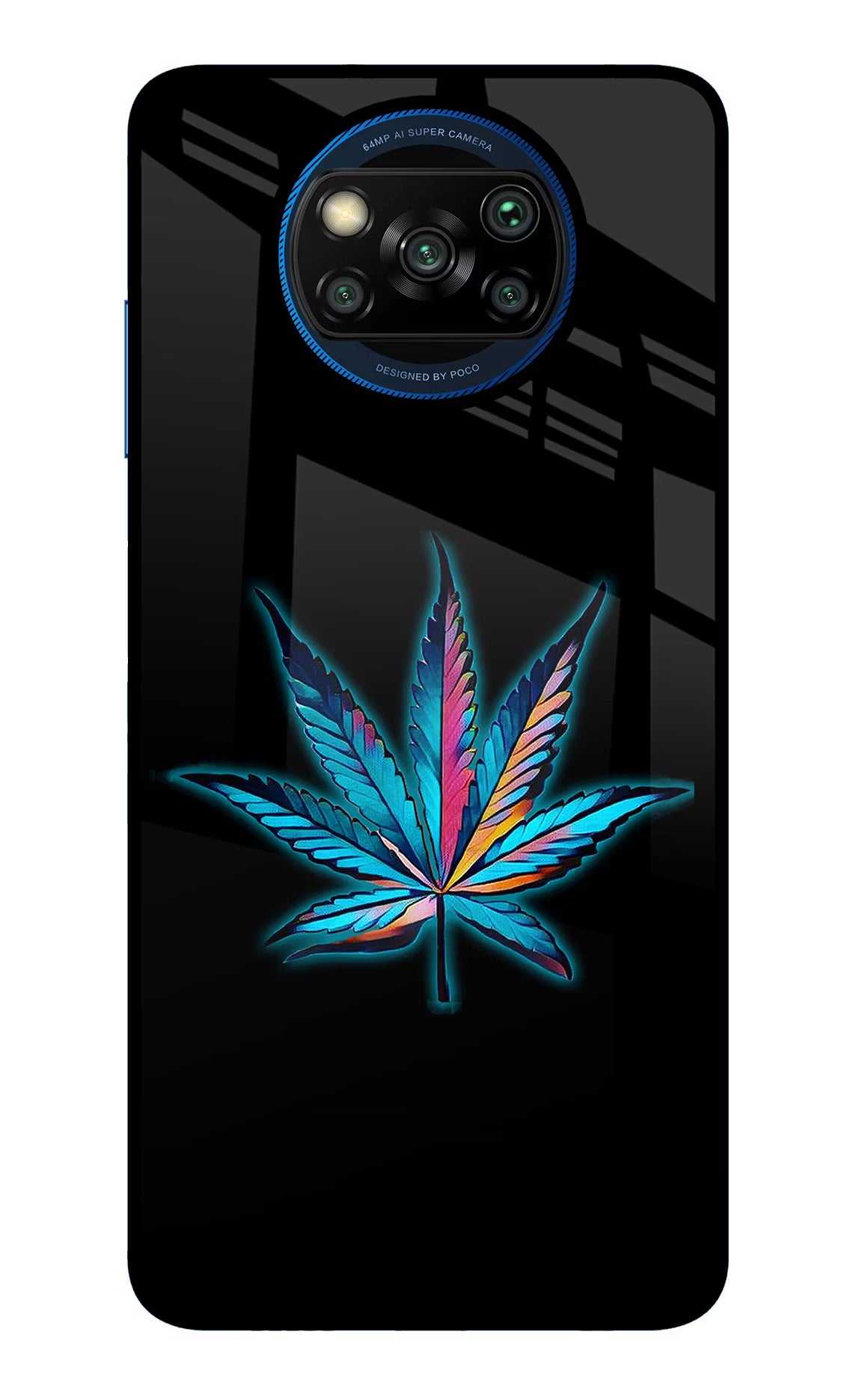 Weed Poco X3/X3 Pro Glass Case Back Cover by Casekaro