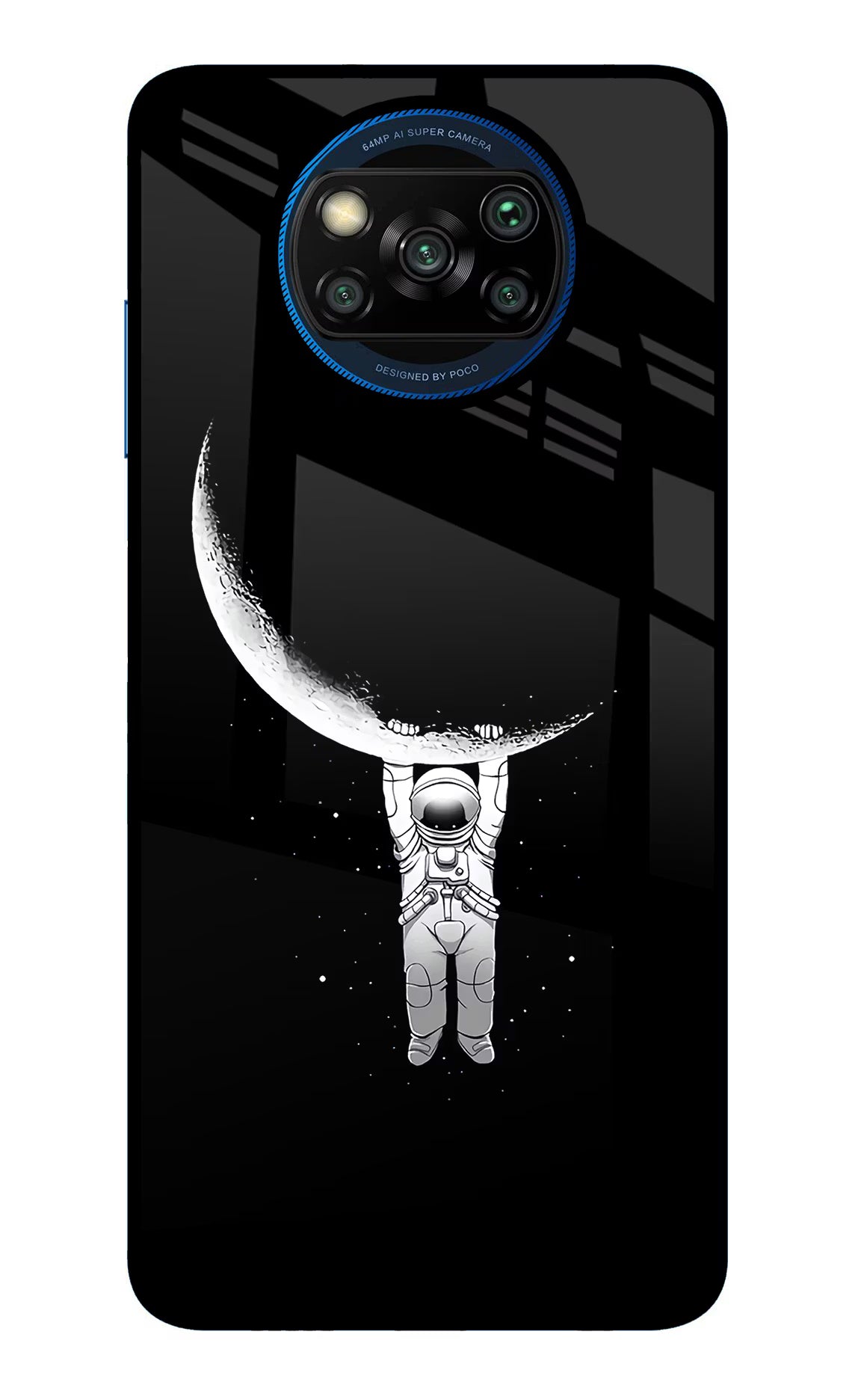 Moon Space Poco X3/X3 Pro Glass Case Back Cover by Casekaro