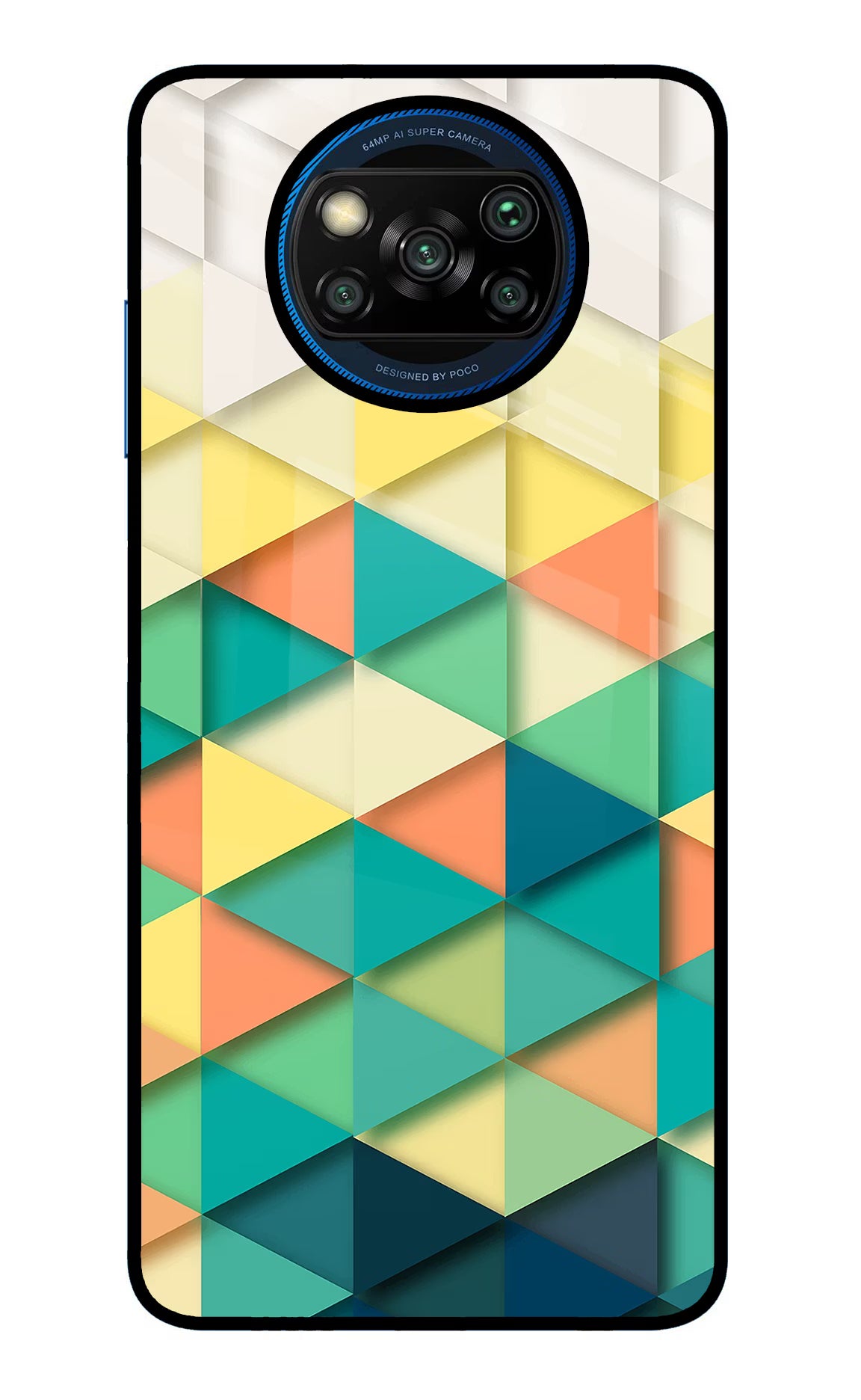 Abstract Poco X3/X3 Pro Glass Case Back Cover by Casekaro