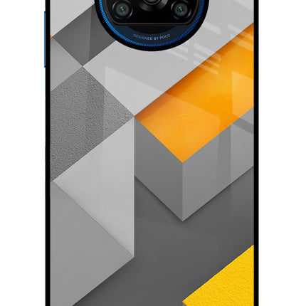 Abstract Poco X3/X3 Pro Glass Case Back Cover by Casekaro