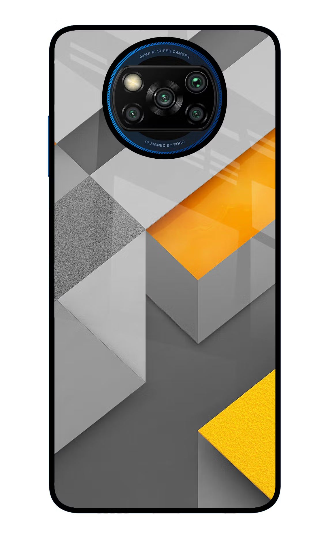 Abstract Poco X3/X3 Pro Glass Case Back Cover by Casekaro