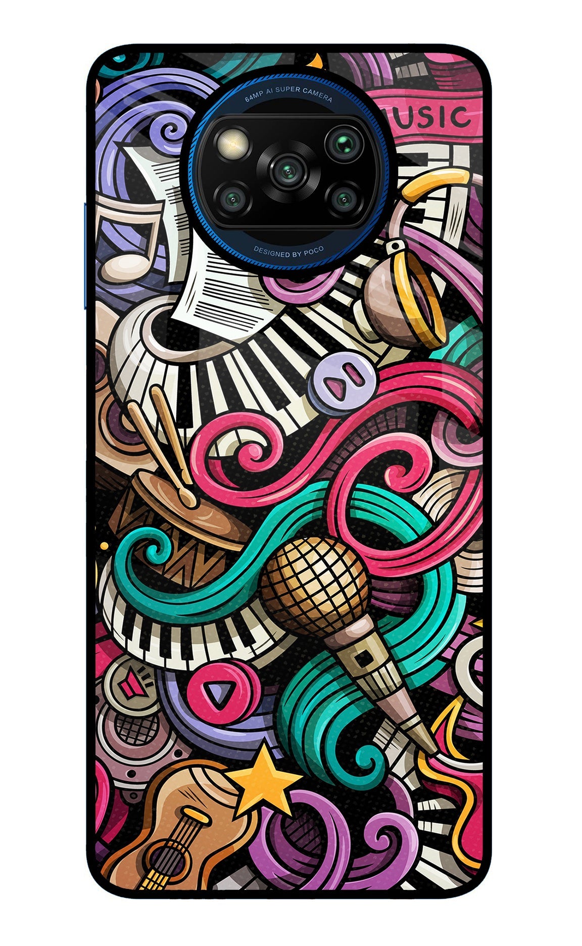 Music Abstract Poco X3/X3 Pro Back Cover