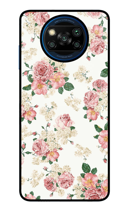 Flowers Poco X3/X3 Pro Glass Case