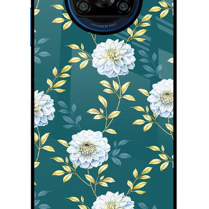 Flowers Poco X3/X3 Pro Glass Case