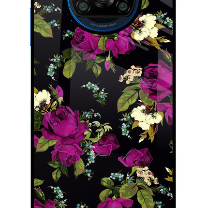 Flowers Poco X3/X3 Pro Glass Case