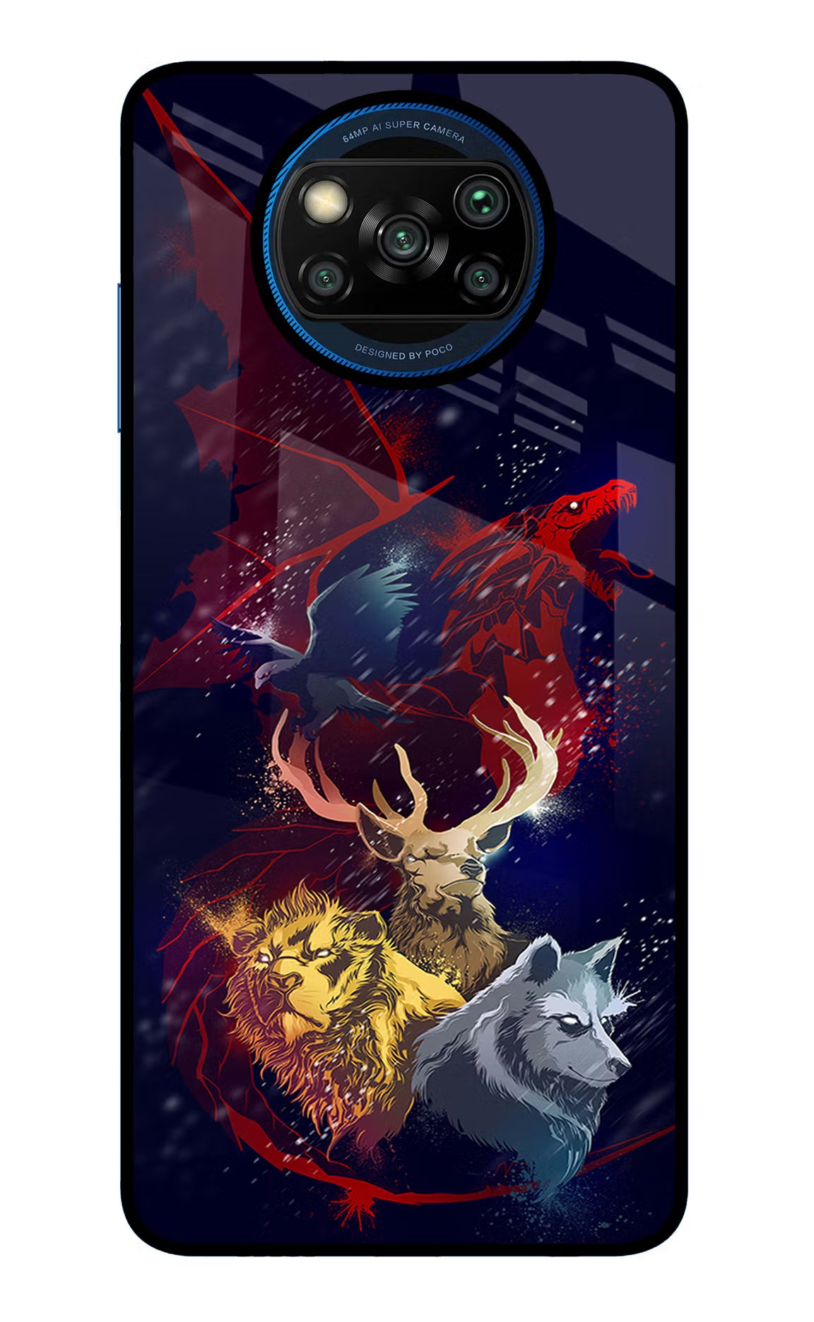Game Of Thrones Poco X3/X3 Pro Glass Case Back Cover by Casekaro
