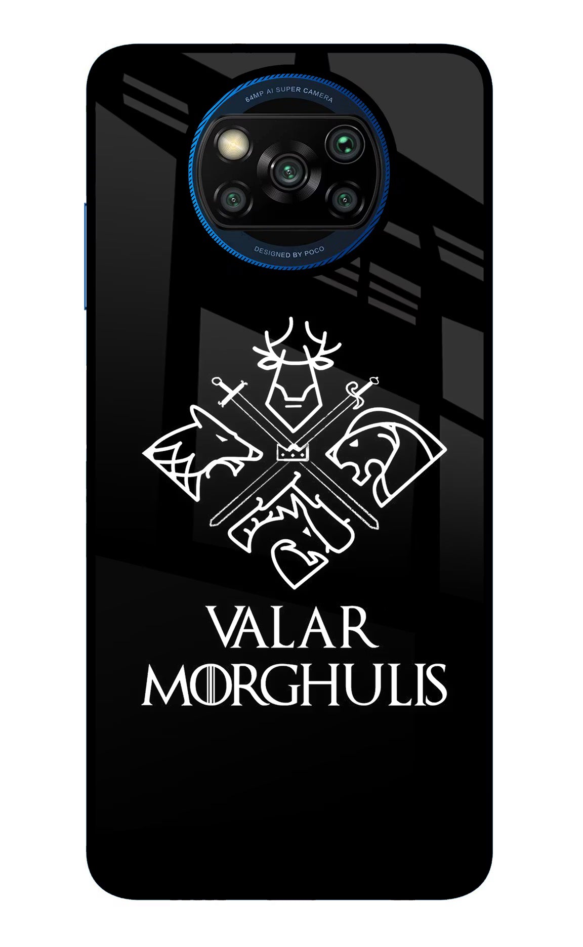 Valar Morghulis | Game Of Thrones Poco X3/X3 Pro Glass Case Back Cover by Casekaro