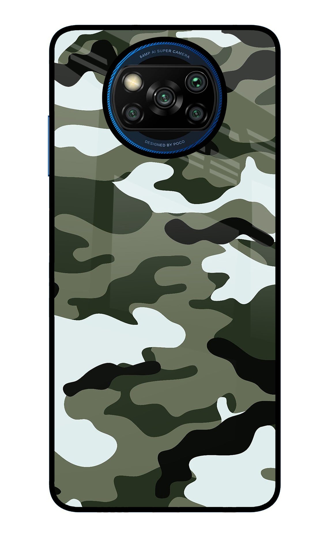 Camouflage Poco X3/X3 Pro Glass Case