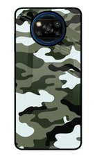 Camouflage Poco X3/X3 Pro Glass Case Back Cover by Casekaro