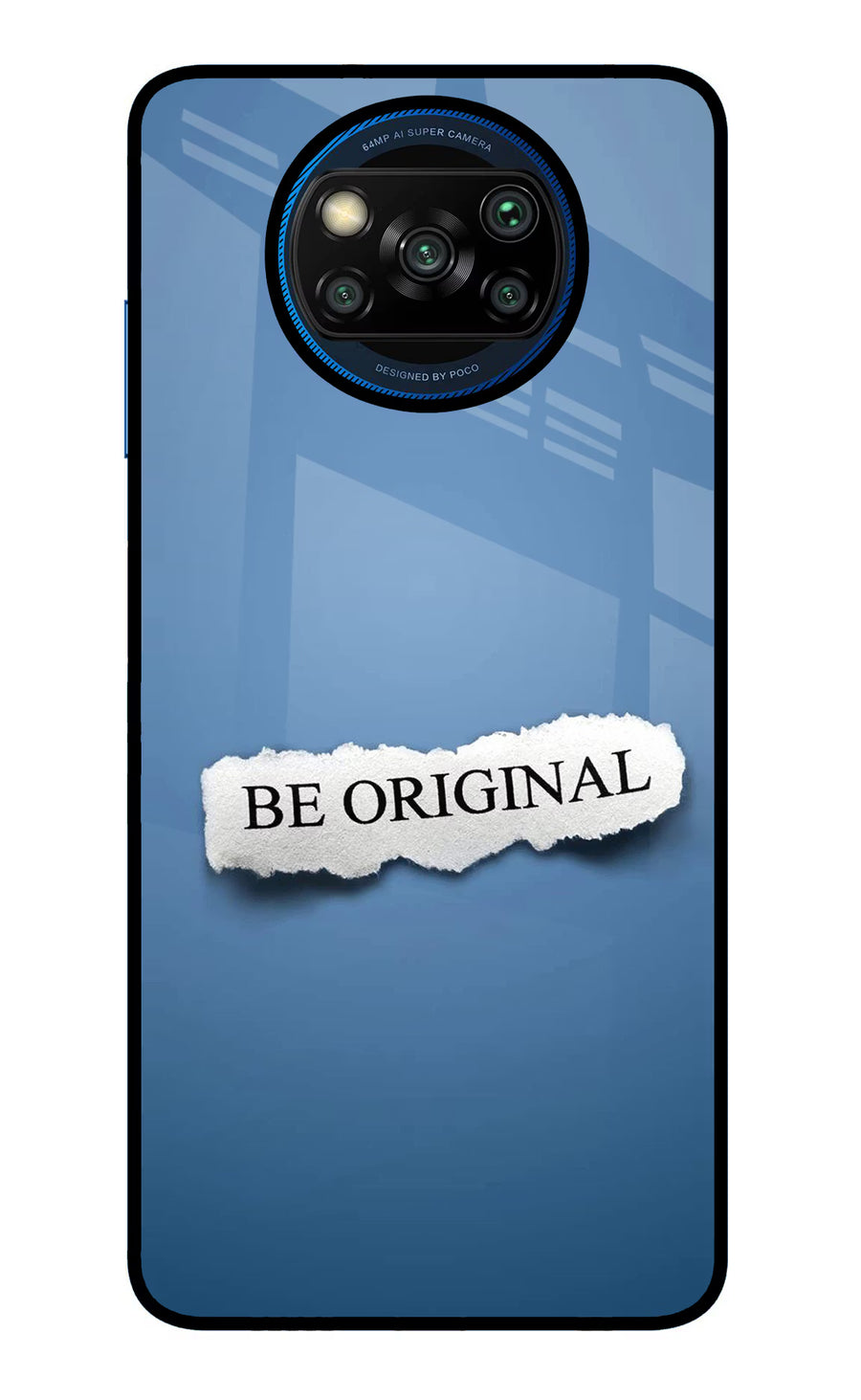 Be Original Poco X3/X3 Pro Back Cover, Glass case