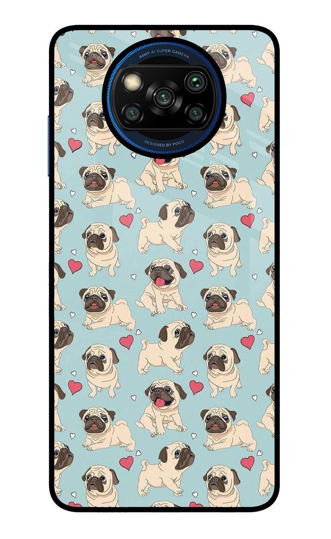 Pug Dog Poco X3/X3 Pro Glass Case