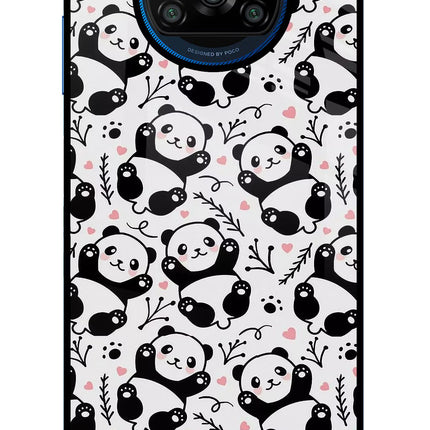 Cute Panda Poco X3/X3 Pro Glass Case