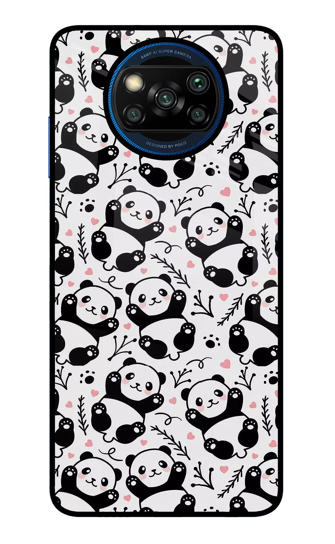 Cute Panda Poco X3/X3 Pro Glass Case Back Cover by Casekaro
