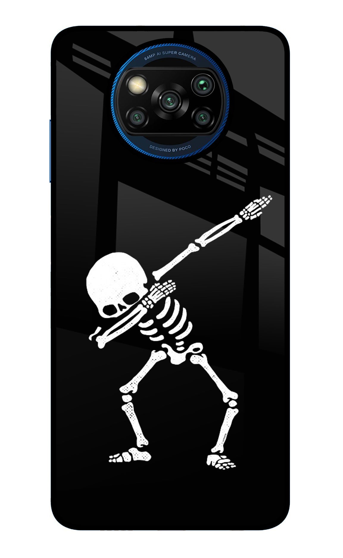 Dabbing Skeleton Art Poco X3/X3 Pro Back Cover