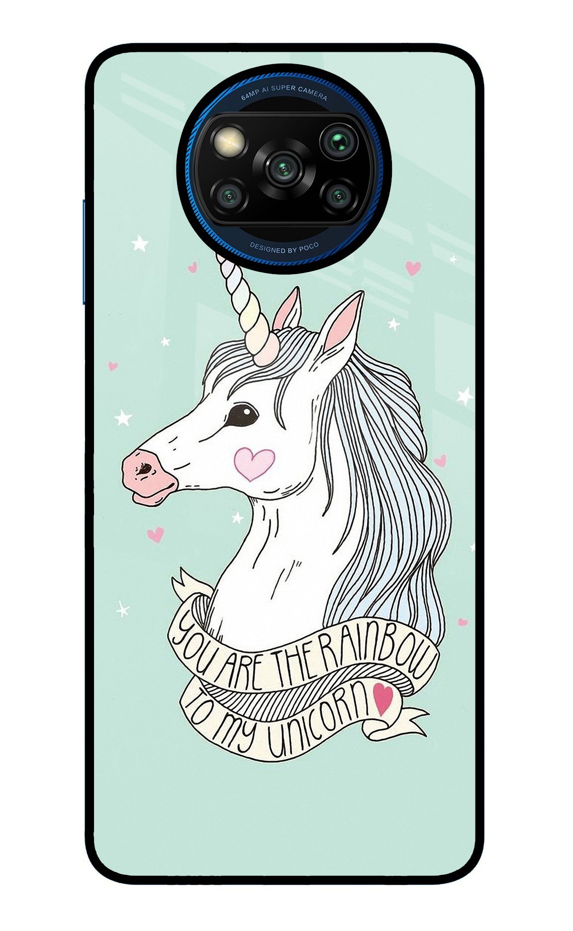 Unicorn Wallpaper Poco X3/X3 Pro Glass Case