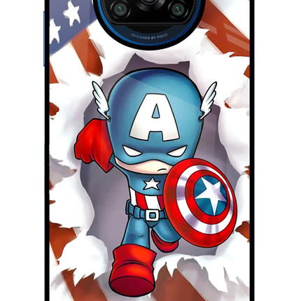 Captain America Poco X3/X3 Pro Glass Case