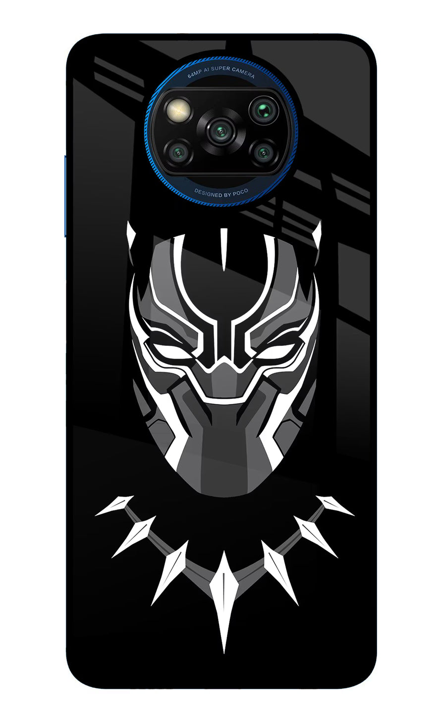 Black Panther Poco X3/X3 Pro Back Cover, Glass case