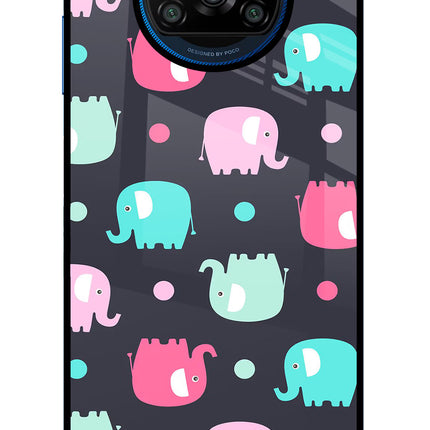Elephants Poco X3/X3 Pro Glass Case