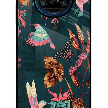 Birds Poco X3/X3 Pro Glass Case