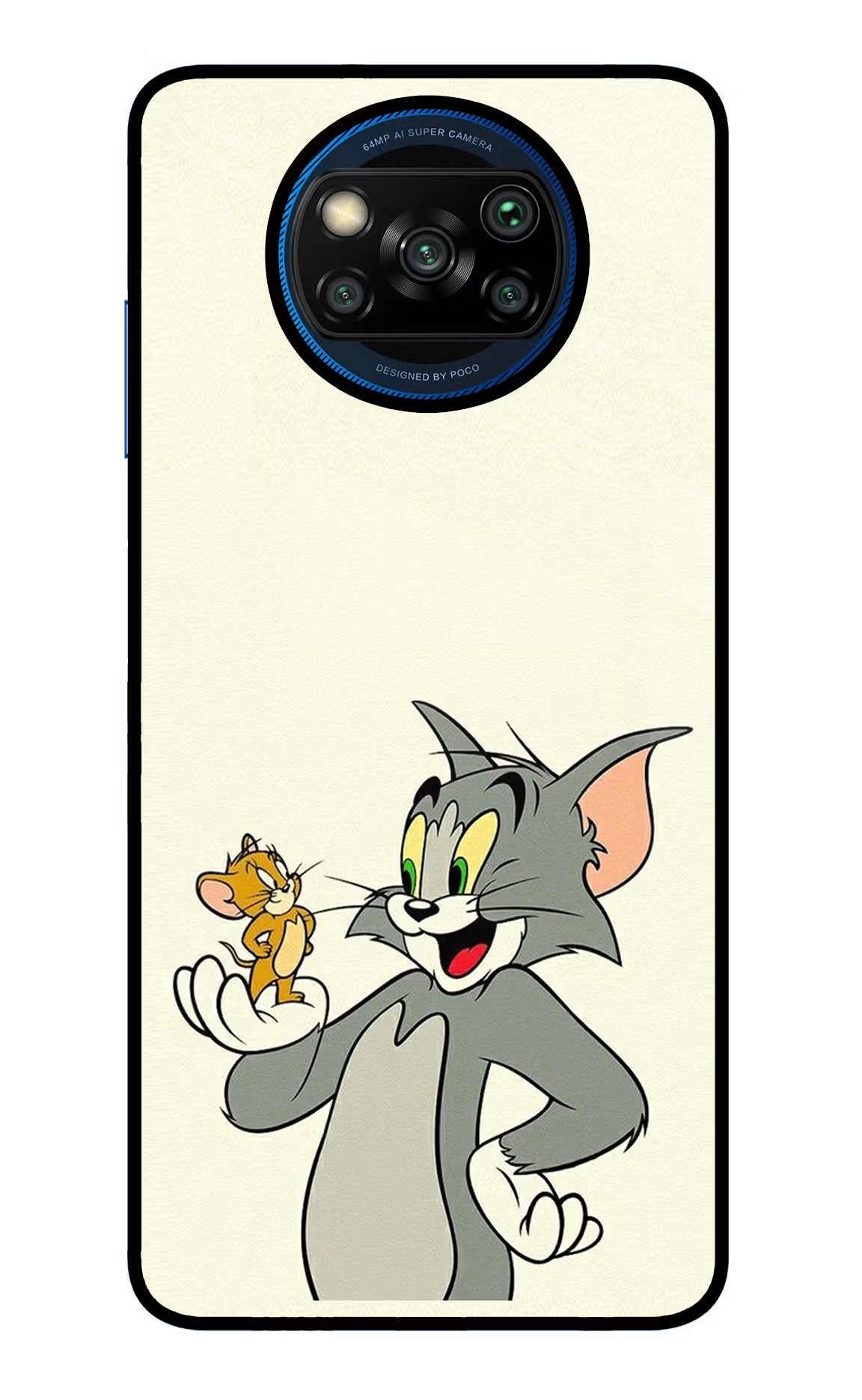 Tom & Jerry Poco X3/X3 Pro Glass Case Back Cover by Casekaro