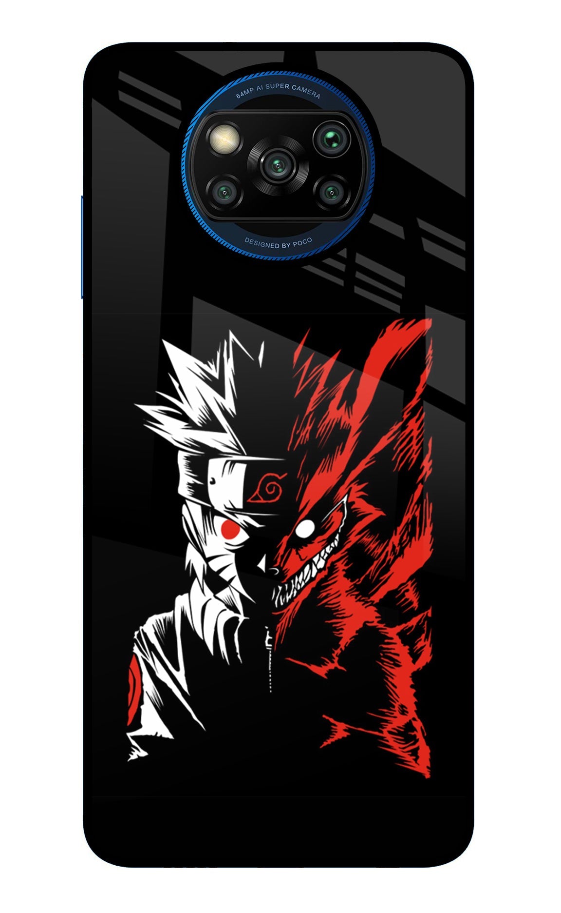 Naruto Two Face Poco X3/X3 Pro Glass Case