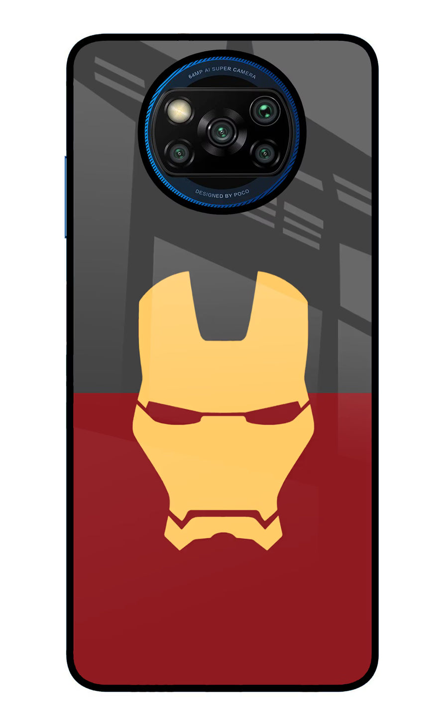 Ironman Poco X3/X3 Pro Back Cover, Glass case