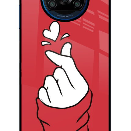 Korean Love Sign Poco X3/X3 Pro Glass Case