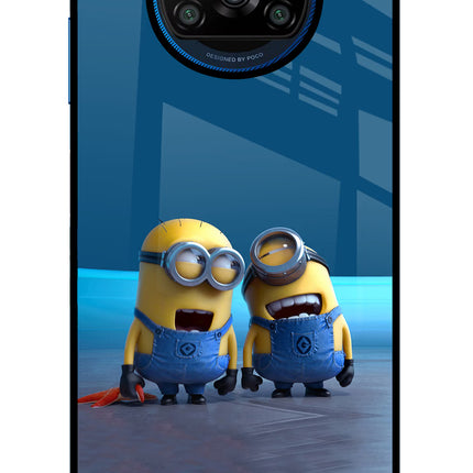 Minion Laughing Poco X3/X3 Pro Glass Case Back Cover by Casekaro