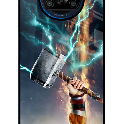 Thor Hammer Mjolnir Poco X3/X3 Pro Glass Case