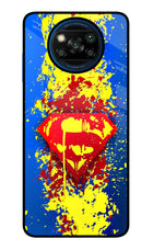 Superman logo Poco X3/X3 Pro Glass Case Back Cover by Casekaro