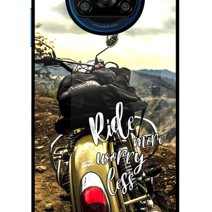 Ride More Worry Less Poco X3/X3 Pro Glass Case