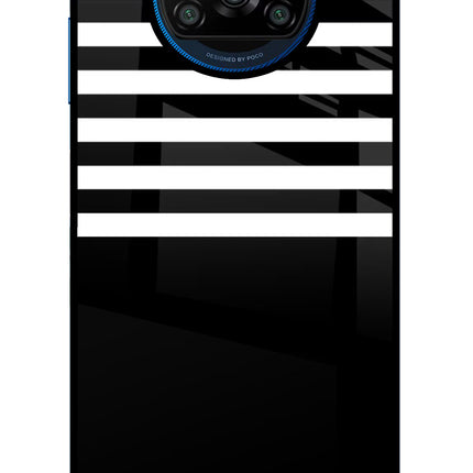 Black and White Print Poco X3/X3 Pro Glass Case