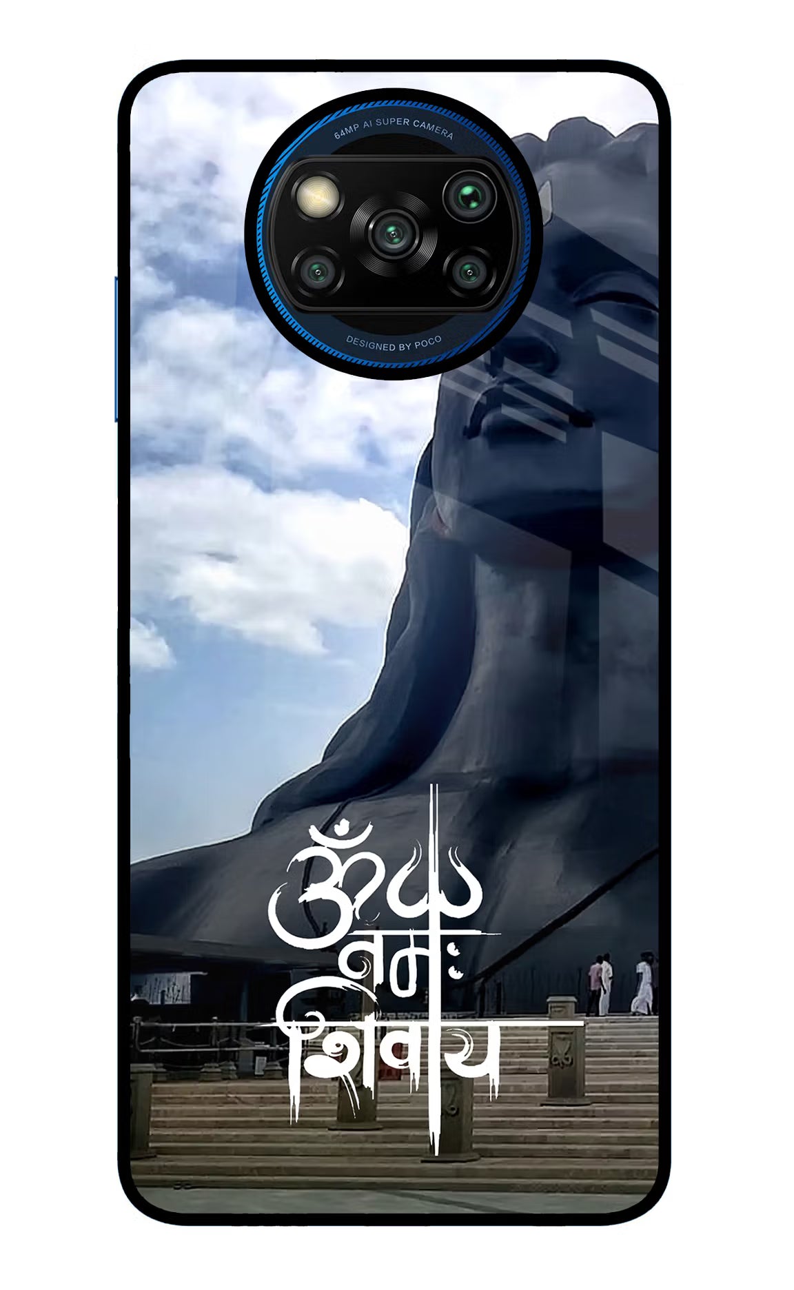 Om Namah Shivay Poco X3/X3 Pro Glass Case Back Cover by Casekaro