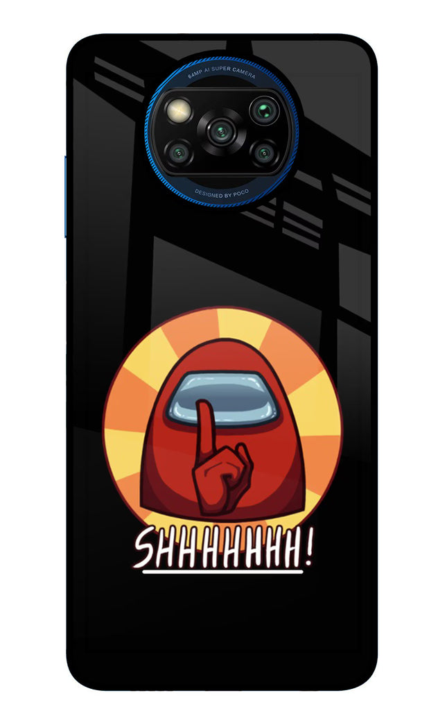 Among Us Shhh! Poco X3/X3 Pro Glass Case