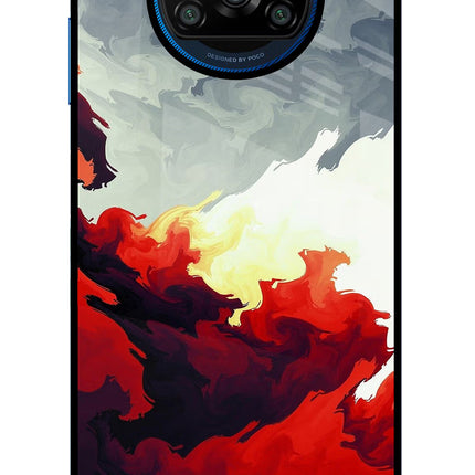 Fire Cloud Poco X3/X3 Pro Glass Case