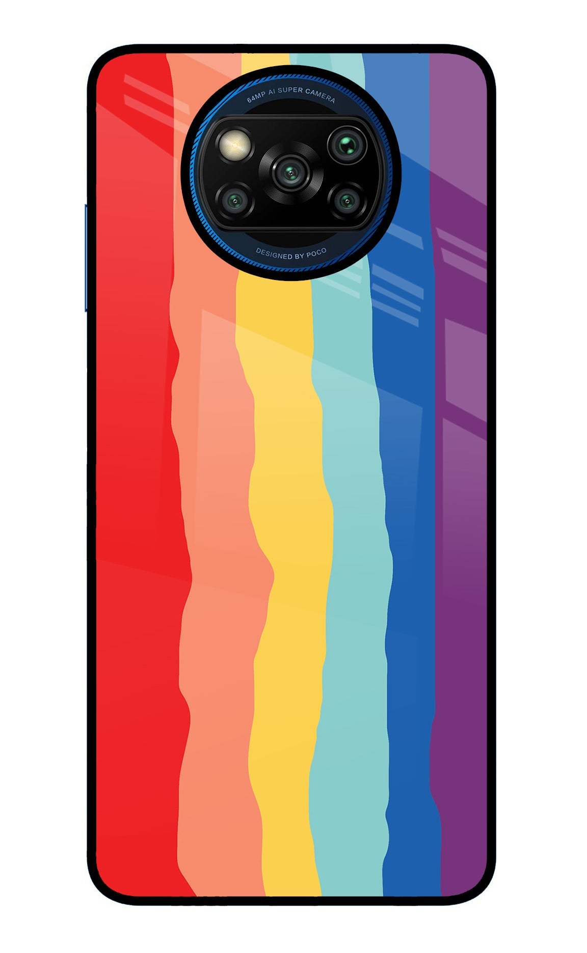 Rainbow Poco X3/X3 Pro Glass Case