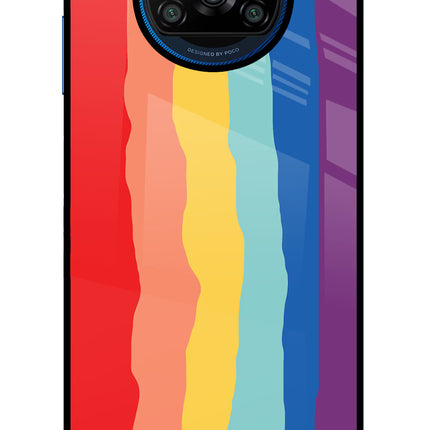 Rainbow Poco X3/X3 Pro Glass Case