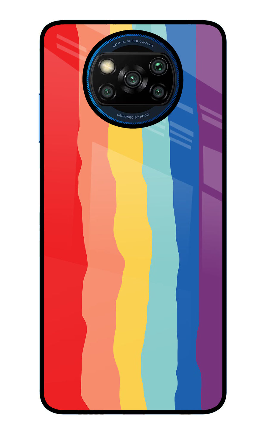 Rainbow Poco X3/X3 Pro Back Cover, Glass case