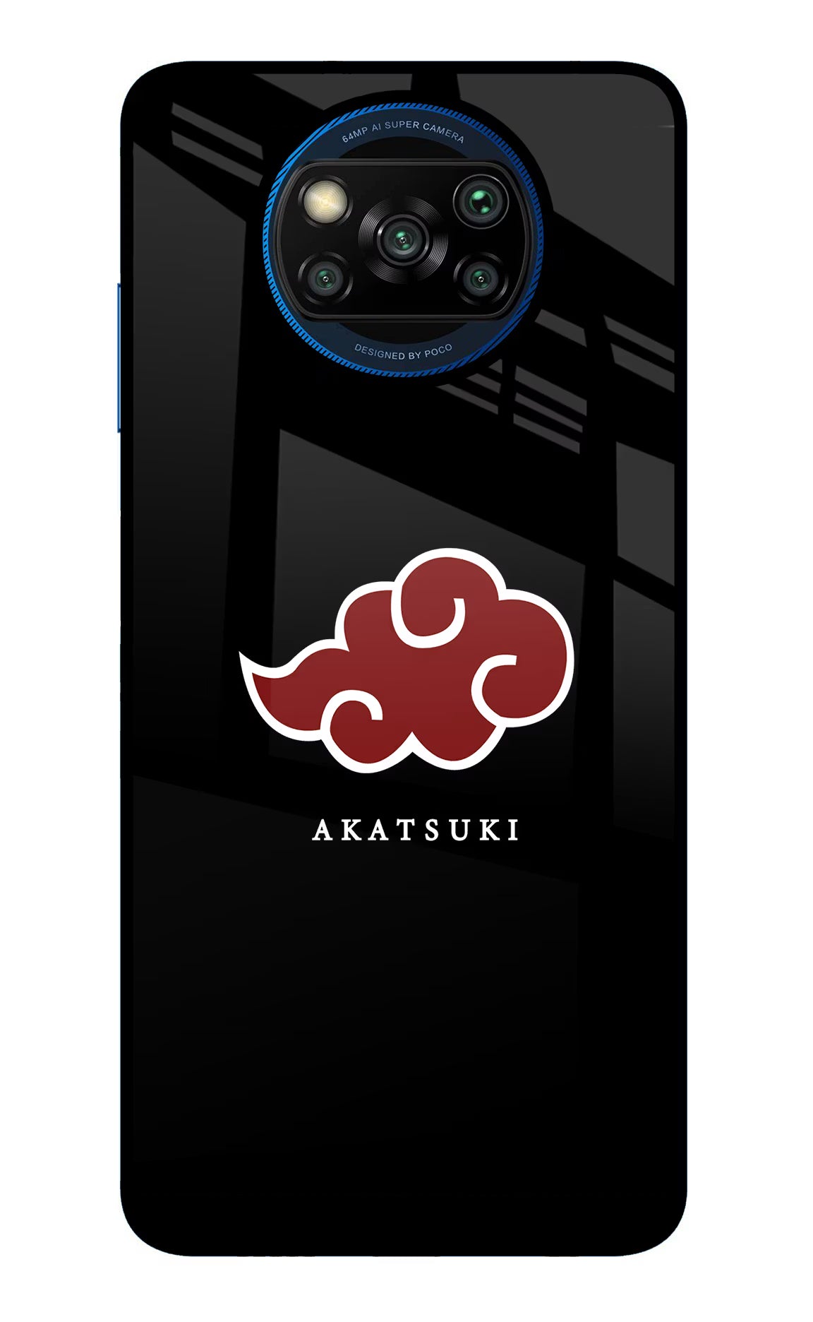 Akatsuki Poco X3/X3 Pro Glass Case Back Cover by Casekaro