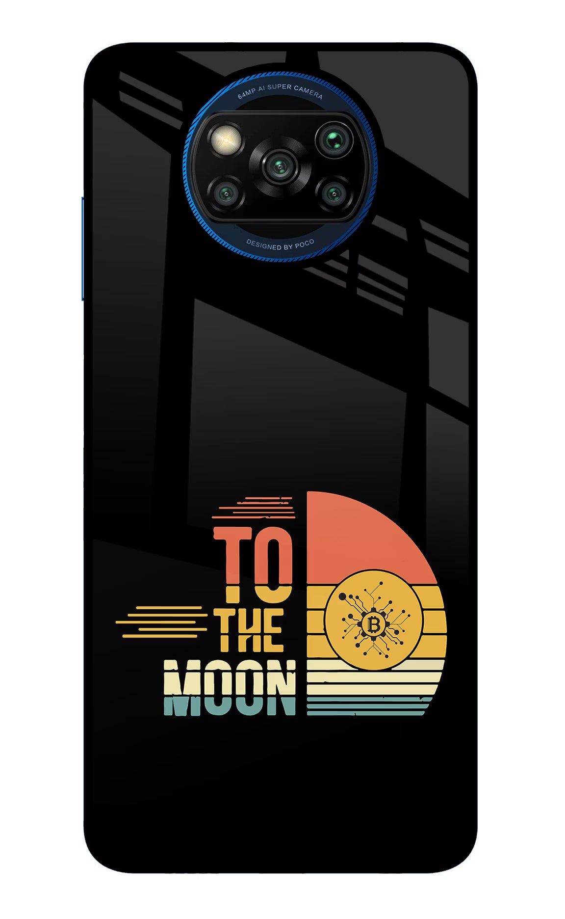 To the Moon Poco X3/X3 Pro Glass Case