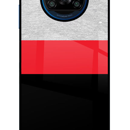 Tri Color Pattern Poco X3/X3 Pro Glass Case