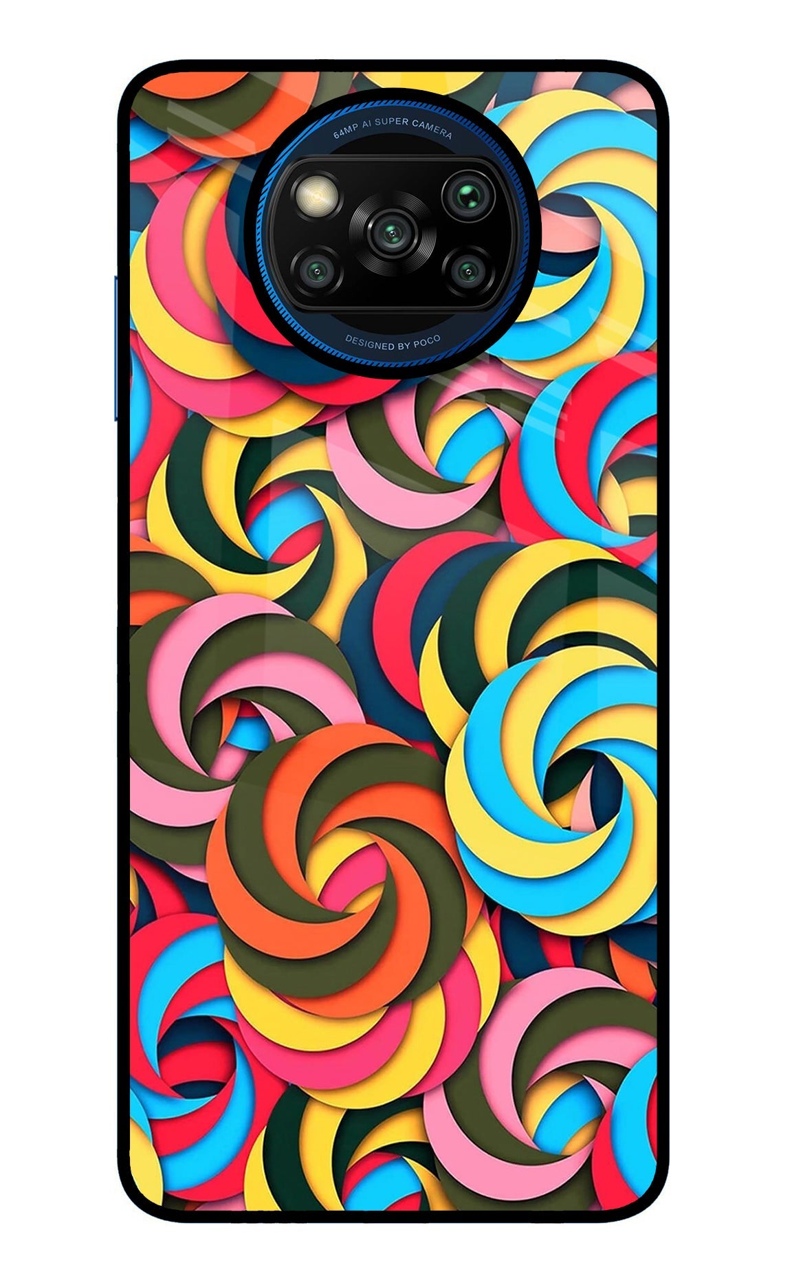 Spiral Pattern Poco X3/X3 Pro Glass Case