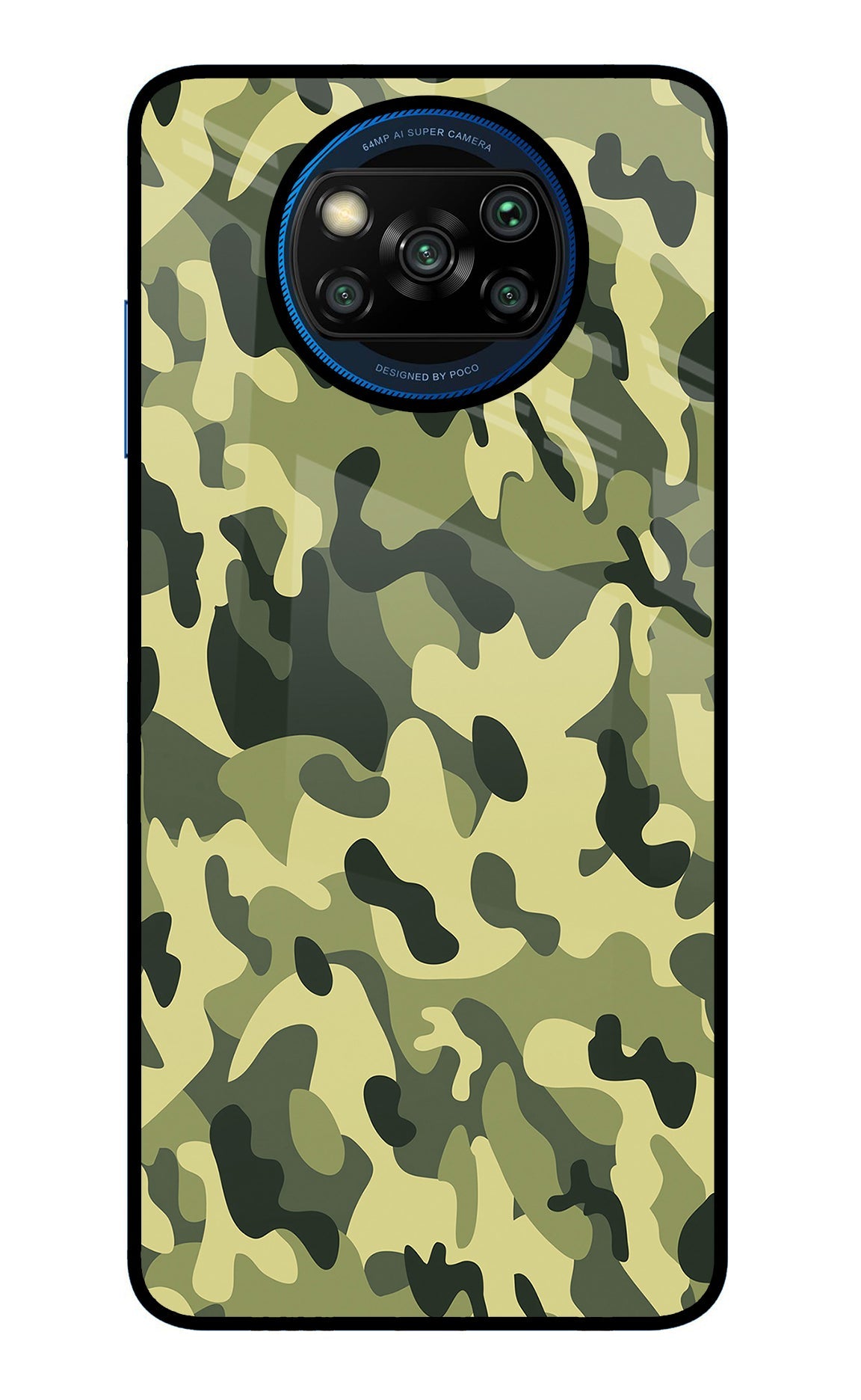 Camouflage Poco X3/X3 Pro Glass Case