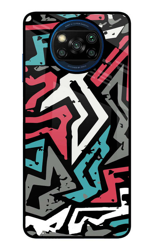 Geometric Graffiti Poco X3/X3 Pro Glass Case