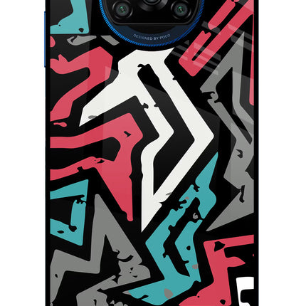 Geometric Graffiti Poco X3/X3 Pro Glass Case