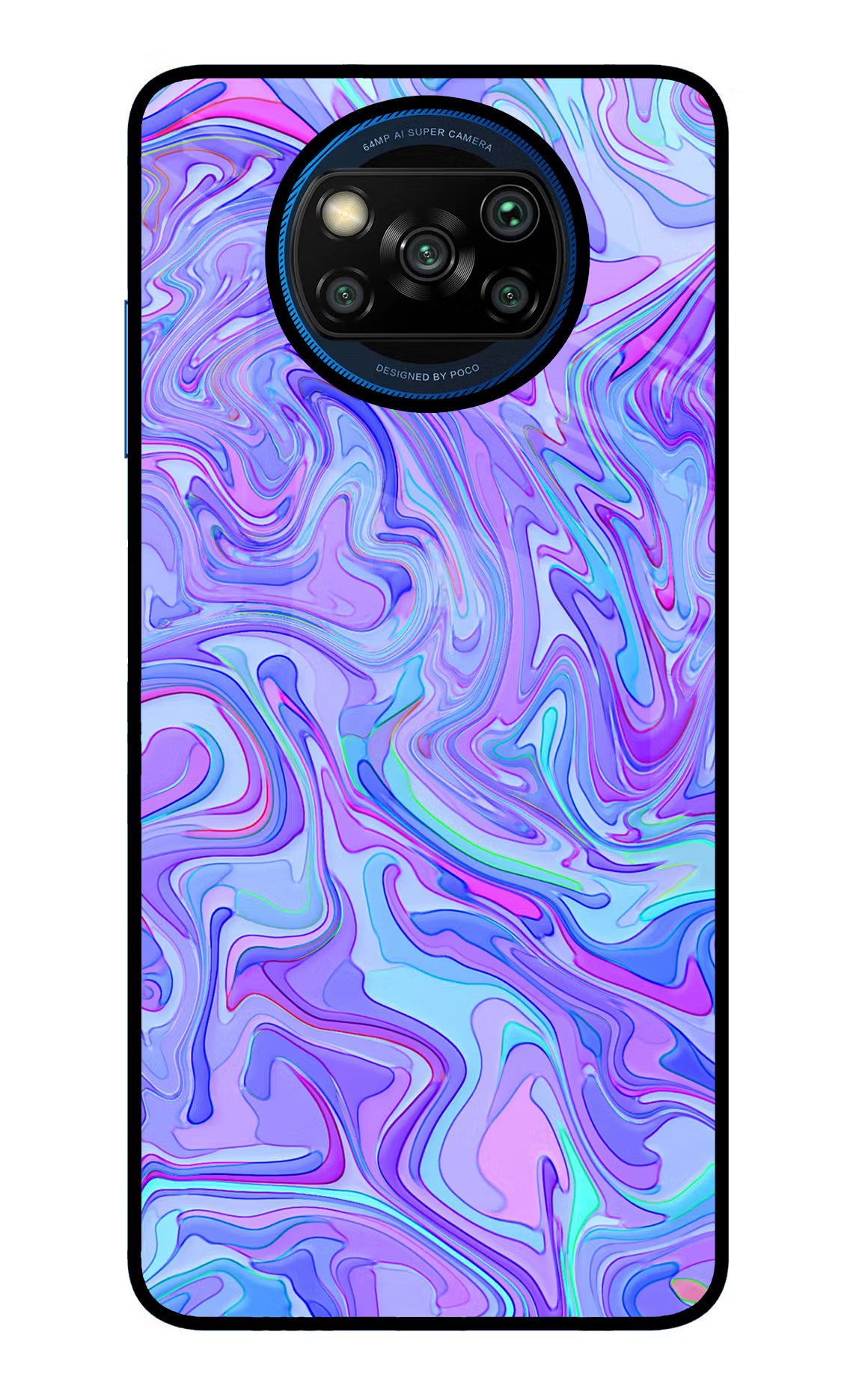 Glitter Poco X3/X3 Pro Glass Case Back Cover by Casekaro